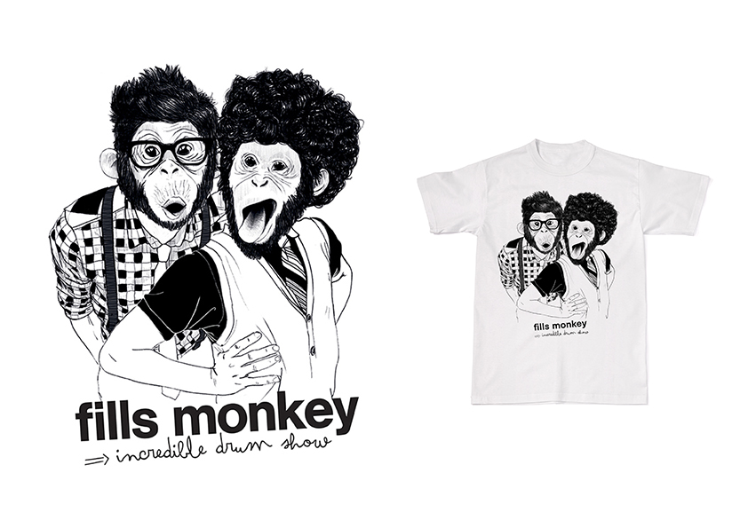 Illustration de tee shirt pour les Fills Monkey